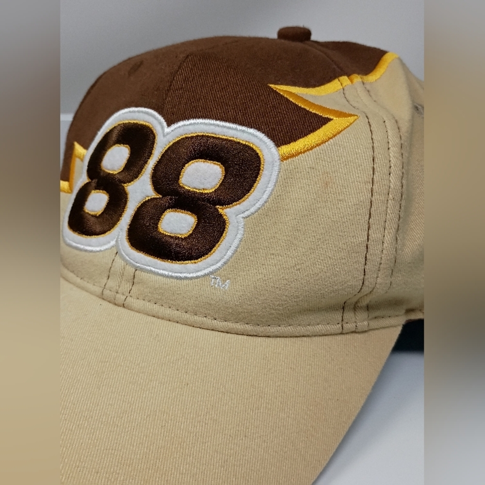 Vintage #88 Dale Jarrett, Brown and Tan Embroidered Cap - Picture 3 of 9